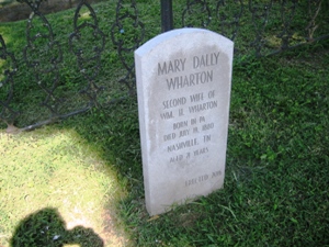 Tombstone of Mary Dally Wharton
