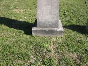 Base of Wm. Harris obelisk