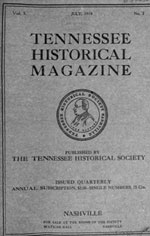 Cover of TN Historical Magazine featuring General Armstrong 1919