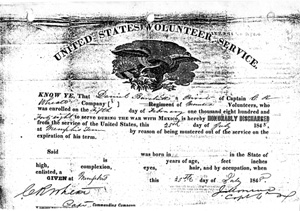 Daniel Birchett Mexican War Discharge