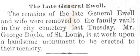 General Ewell - September 24, 1874