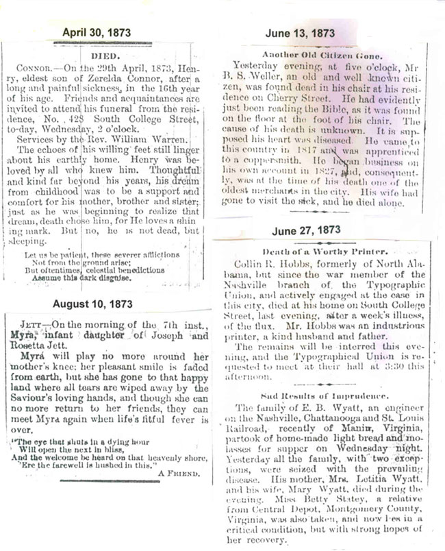 1873 Obituaries